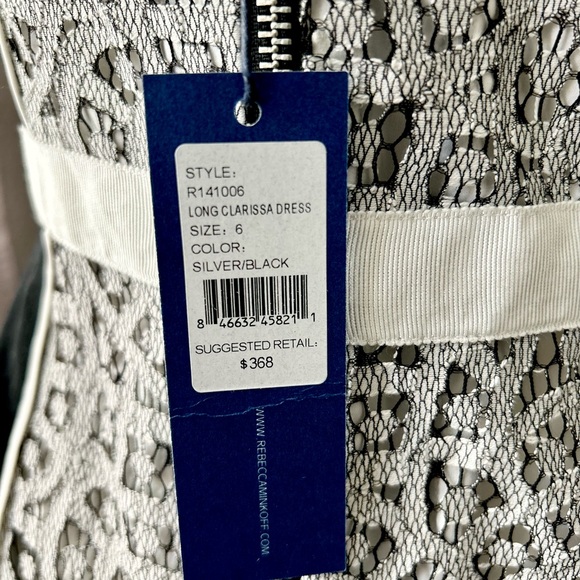 Rebecca Minkoff Black and Silver Embellished Midi Dress - Picture 8 of 8